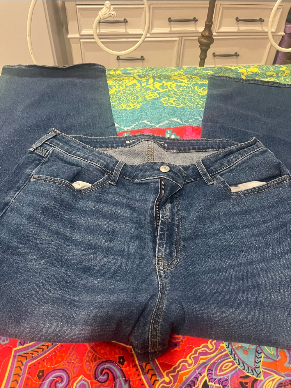 Old Navy High-Rise Wow Wide Leg Dark Blue Jeans